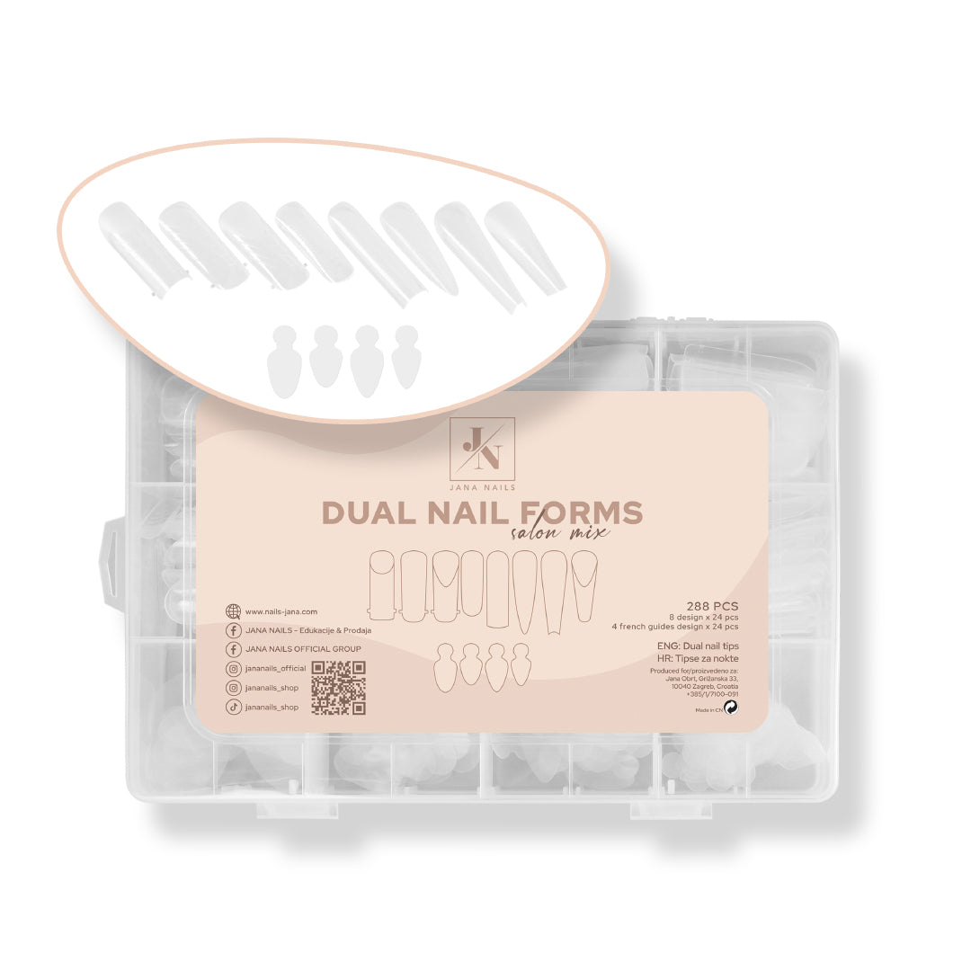 DUAL NAIL FORMS SALON MIX 288psc